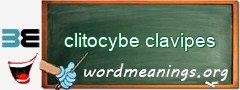 WordMeaning blackboard for clitocybe clavipes